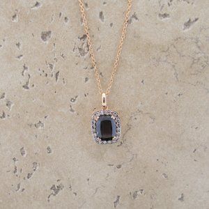 Smokey Topaz & Diamond Pendant